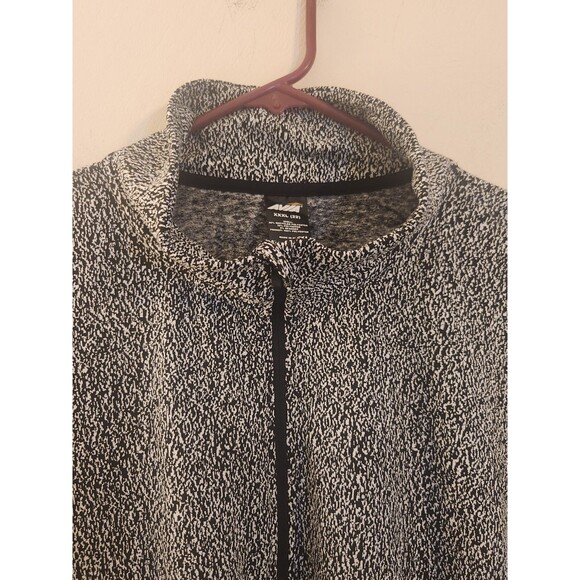 Avia Women's XXXL(22) Brushed Fleece Lined 1/4 Zip Top Vivid White Black Soot - Picture 2 of 12